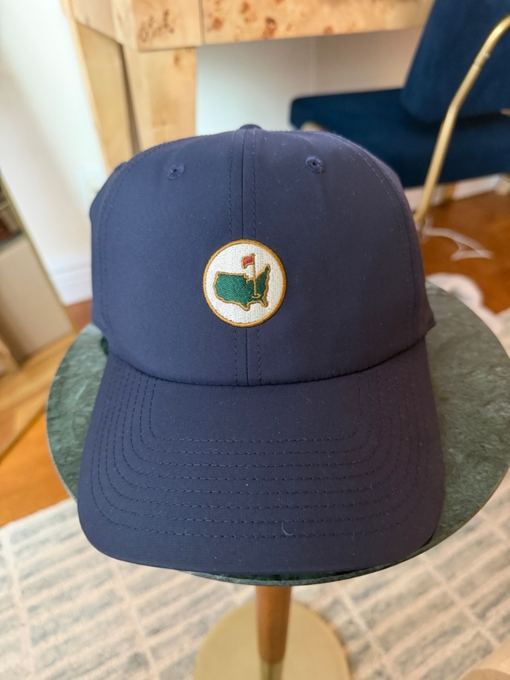 Masters Navy Blue Baseball Cap with Green & Gold Logo